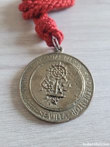 Antiguidades: Medalla Hermandad Santísimo Redentor - Semana Santa Sevilla - Bronce - Excelente - Antigua .